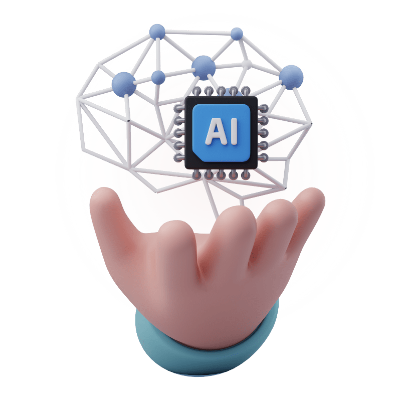 Ai grafik i 3d hånd