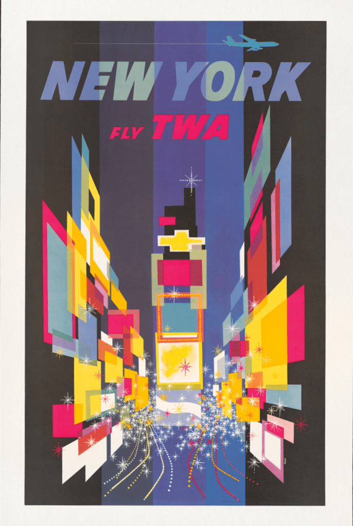 TWA New York Poster af David Klein - Library of Congress